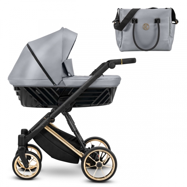 KUNERT Kombikinderwagen IVENTO Metalic 14 - Grey Pearl Eco