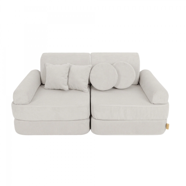 MeowBaby Spielsofa Mini Plus Cord Premium - grau