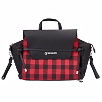 Gesslein Wickeltasche N°4 - schwarz/schwarz-rot