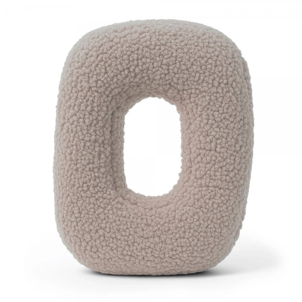 MeowBaby Buchstaben-Kissen Bearly O - taupe