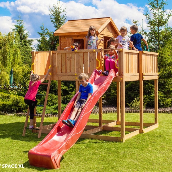 FUNGOO My Space XL Spielturm - mit Rutsche und Lenkrad