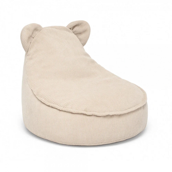 MeowBaby Sitzsack Bär Cord Premium - beige