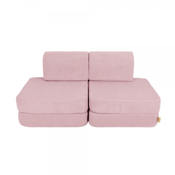 MeowBaby Spielsofa Mini Basic Cord Premium - powder pink