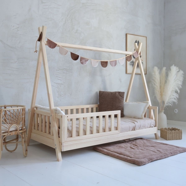 Design4kids Tipibett Luna Komfort - 190x90 Naturholz