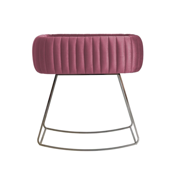 JABARI Babywiege Cornella - Mauve/Silber