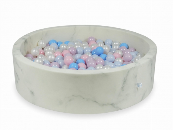 MiMii Bällebad marble 110x30cm mit 400 Bällen zum selber Gestalten nach Wunsch