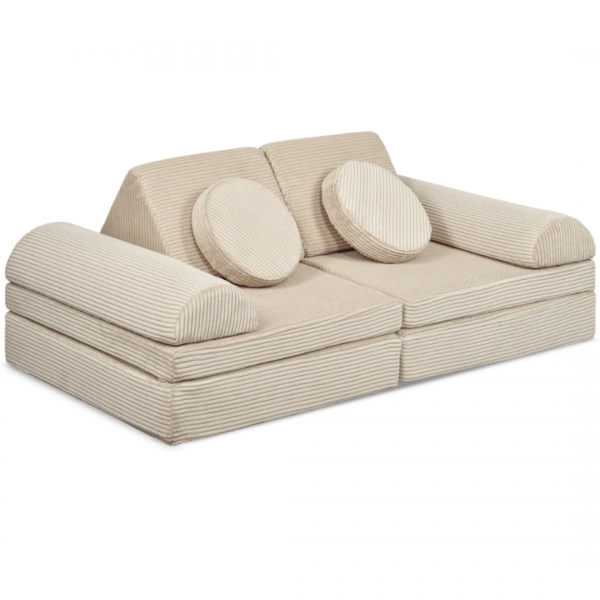 LINODINO Spielsofa Cord Fantasiewelt - Elfenzauber Beige