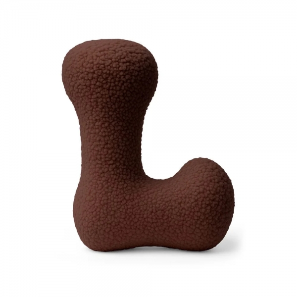 MeowBaby Buchstaben-Kissen Bearly L - chocolate