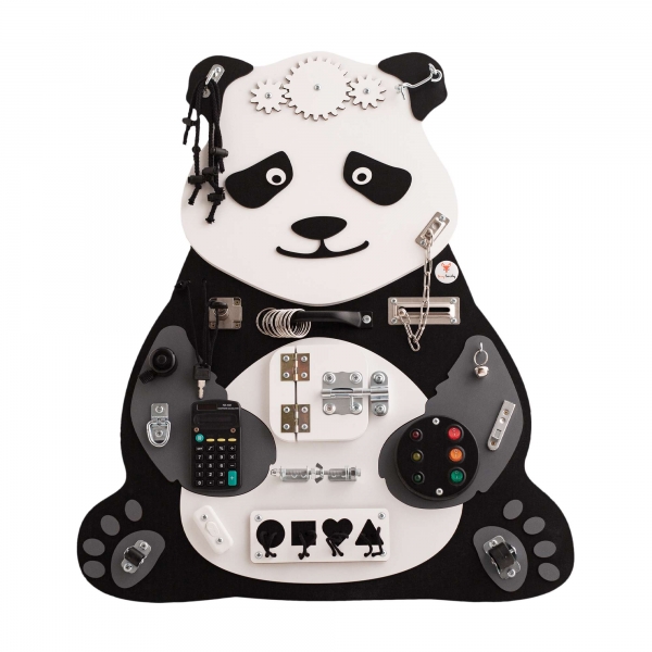 Foxy Family BusyBoard - Montessori BusyBoard - Panda Ela