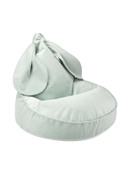 WIGIWAMA Sitzsack Hase Mint | Samt-Stoff