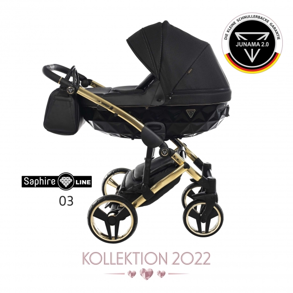JUNAMA Kombi Kinderwagen SAPHIRE 03 2.0 - schwarz