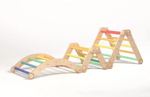 BusyKids Maxi Klettergerüst für Kinder - Regenbogenfarben