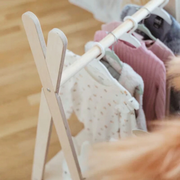 MeowBaby Montessori Tipi Kleiderständer klein - weiß