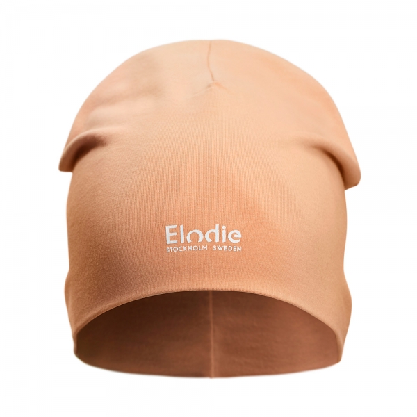 Elodie Logo Beanie Amber Apricot, 38-46 cm, 0-6m