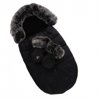 JUNAMA IGLOO Set schwarz | Winterfußsack inkl. Handmuff