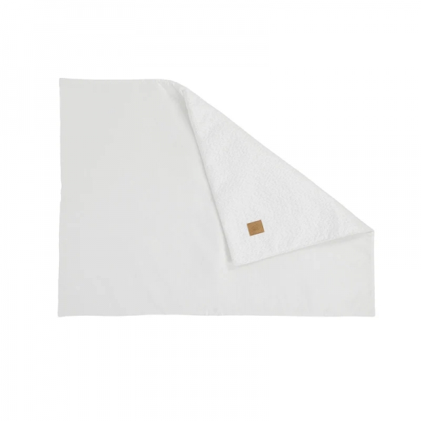 MeowBaby Babydecke für Neugeborene, Sommer Bouclé - creme/weiß
