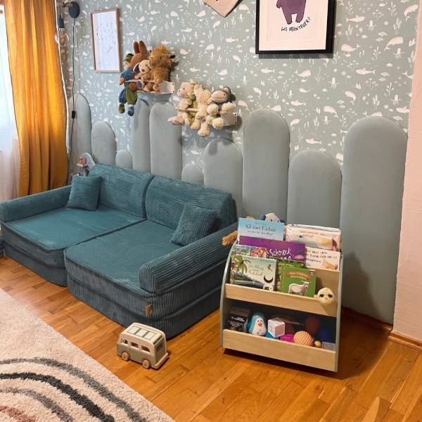 Design4Kids Spielsofa Jewel Cord - ocean blue