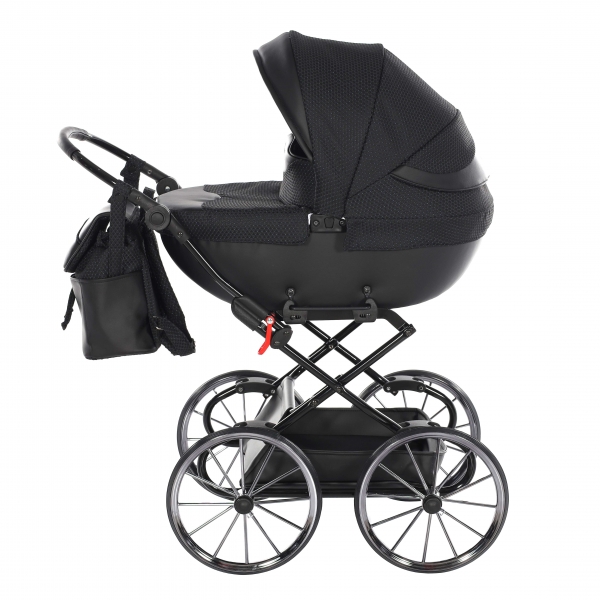 JUNAMA Puppenwagen Mini Dolce 12 - schwarz/dunkelblau