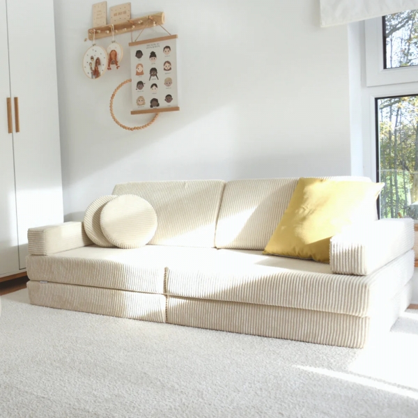 Design4Kids Spielsofa Cord Mini Grande - vanilla beige