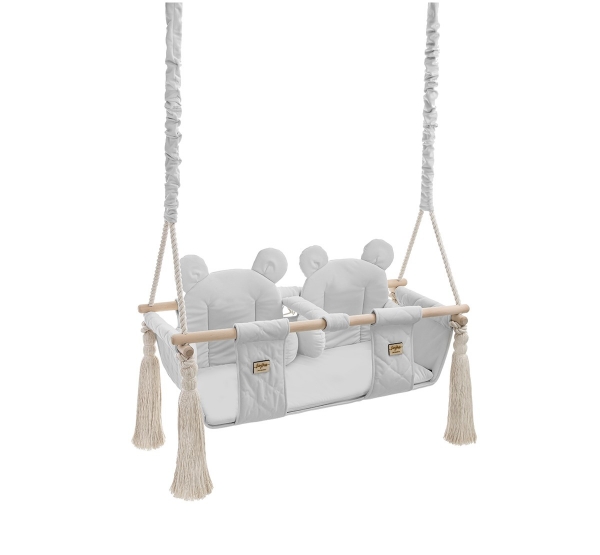 BabySteps Kinderschaukel Zwillinge Velvet Swing - Gray