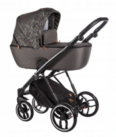 Baby Merc Kombikinderwagen La Rosa LN05 - braun meliert/schwarz