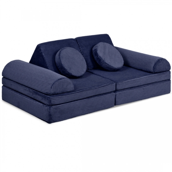 LINODINO Spielsofa Cord Fantasiewelt - Weltraumblau