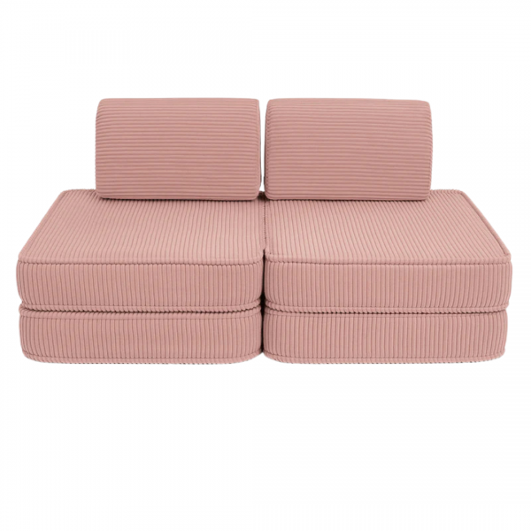 MeowBaby Spielsofa Mini Basic Ästhetik Cord - powder pink