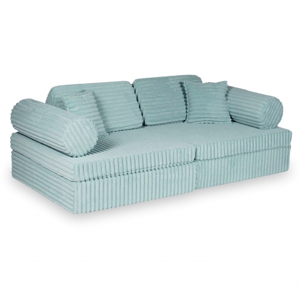 MiMii Spielsofa Komfort Waffle-Cord - sage mint