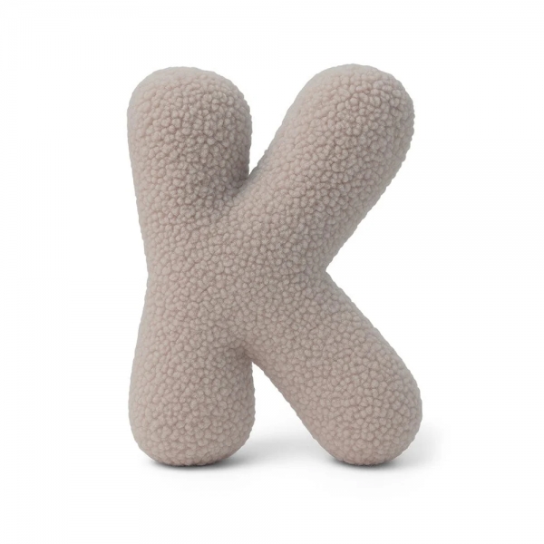 MeowBaby Buchstaben-Kissen Bearly K - taupe