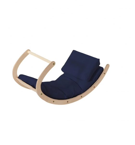 Design4Kids Wippkissen aus Baumwolle mit Kopfkissen für Indri - dunkelblau