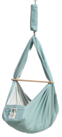 QOOKIE Swing Federwiege mit Schafwoll-Matratze & Deckenbefestigung - mint