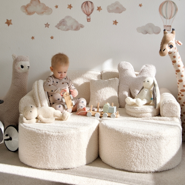 MeowBaby Spielsofa Mini Max Bearly - creme/weiß
