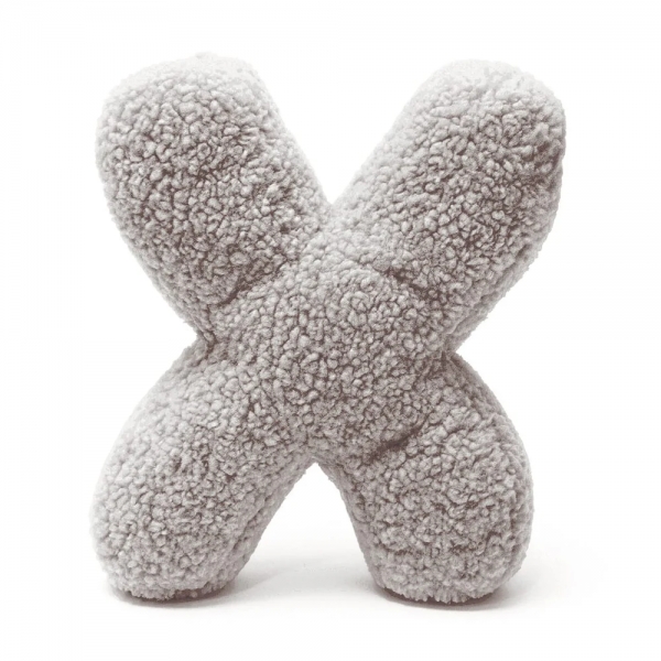 MeowBaby Buchstaben-Kissen Bearly X - taupe