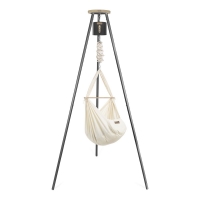 NONOMO Federwiegen Motor MOVE-Set anthrazit Baby Classic & Gestell TIPI anthrazit - natur