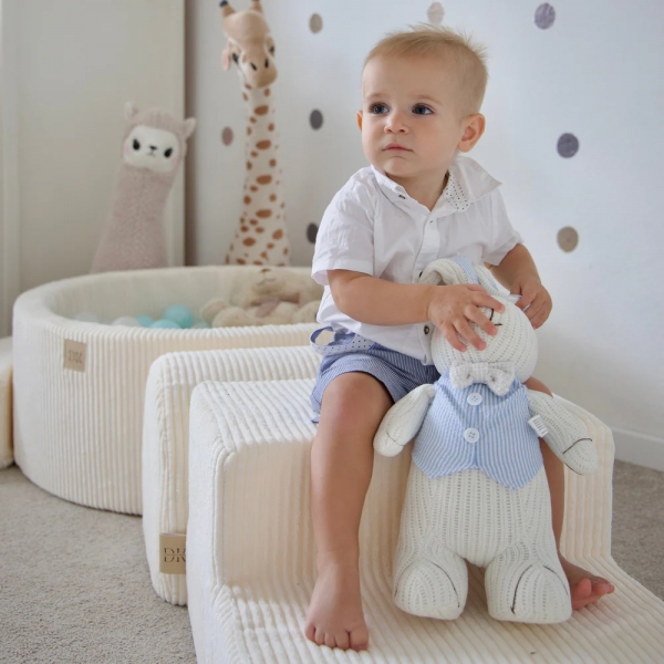 Design4Kids Schaumspielset Jewel Cord mit Bällebad und 200 Bälle - almond beige