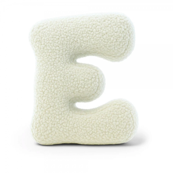 MeowBaby Buchstaben-Kissen Bearly E - creme/beige