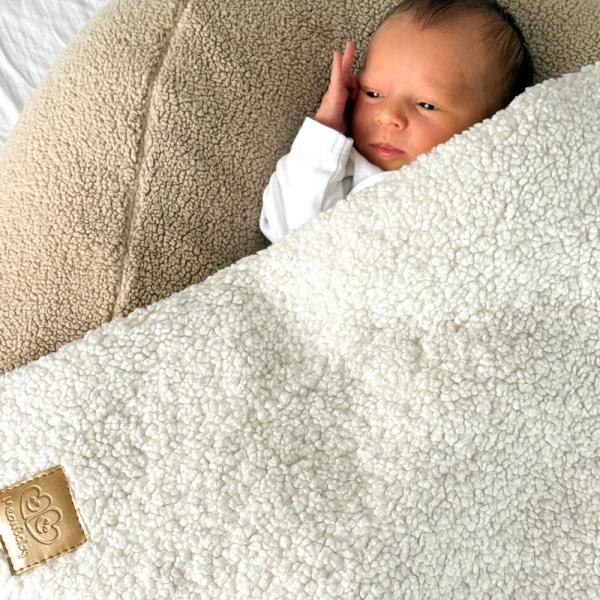 MeowBaby Babydecke für Neugeborene, Sommer Bearly - beige/creme