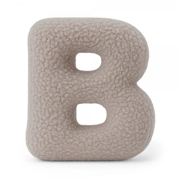 MeowBaby Buchstaben-Kissen Bearly B - taupe