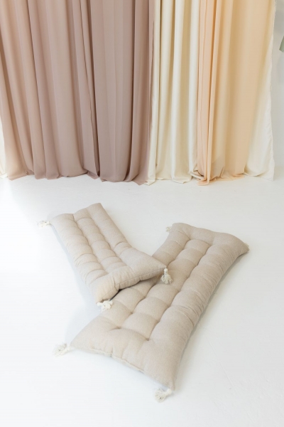 BabyWood Wippkissen Special XL - Soft Taupe | 140x48 cm