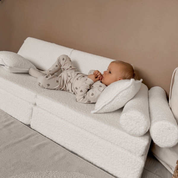 MiMii Spielsofa Mini Komfort Bouclé - creamy white