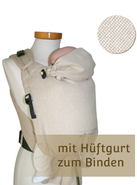 Storchenwiege Babytrage BabyCarrier slim natur