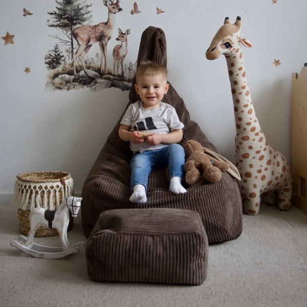 MeowBaby Sitzsack & Kinderhocker Ästhetik Tearo - braun