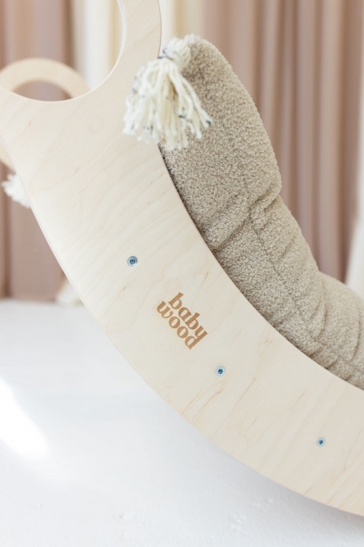 BabyWood Wippkissen Special M - Soft Taupe | 105x40 cm