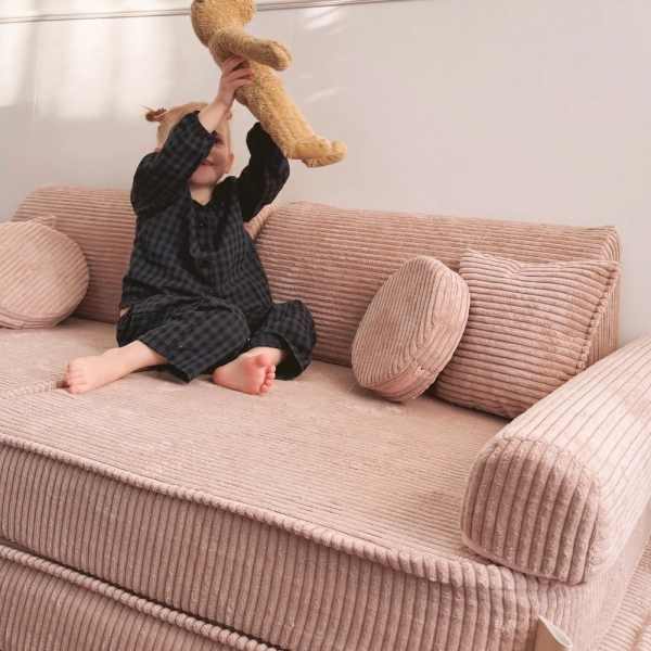 Design4Kids Spielsofa Jewel Cord - blushed rose
