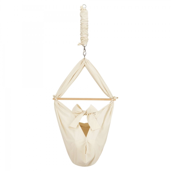 LOTTILI Bio-Federwiege Baby mit Deckenbefestigung - Beige