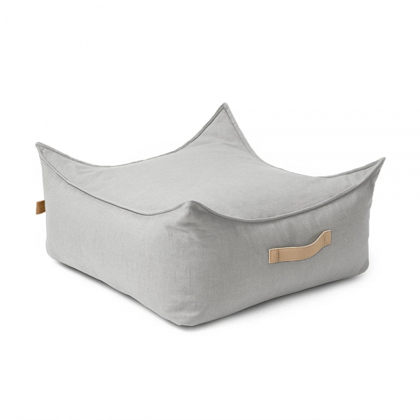 MeowBaby Outzy Kinder-Sitzpouf eckig - Feather Fog Gray