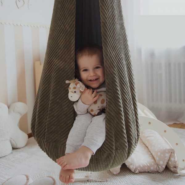 MeowBaby Hängesessel Cocoon Ästhetic Cord - khaki
