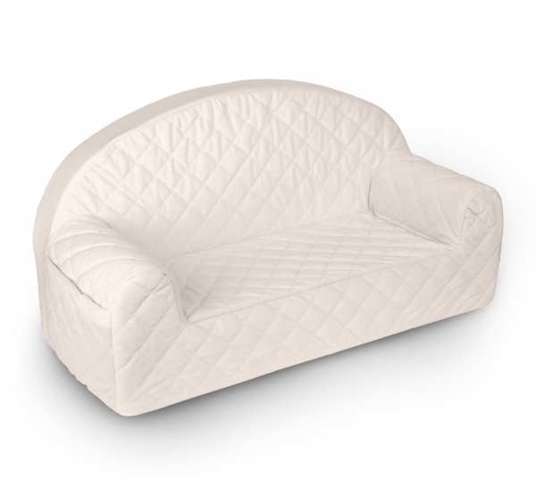 BabySteps Velvet Kindersofa Ecru