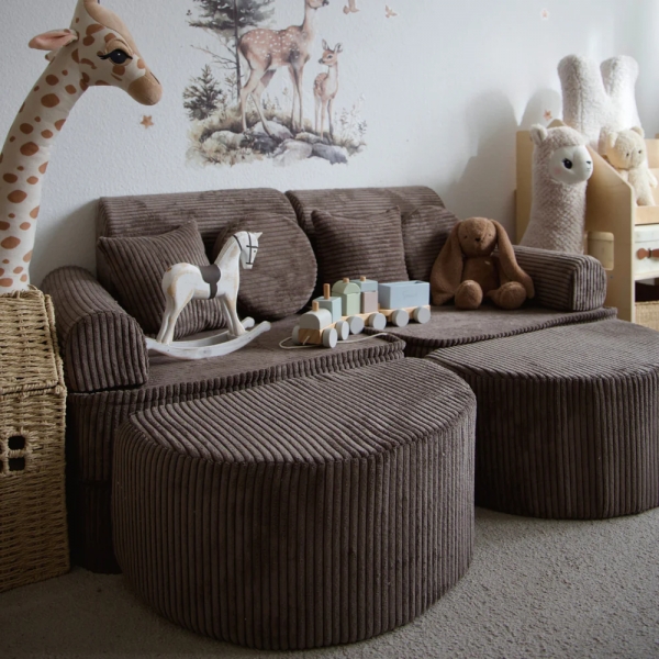 MeowBaby Spielsofa Mini Max Ästhetik Cord - braun