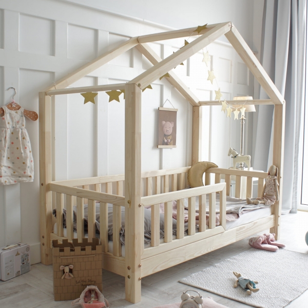 Design4kids Hausbett Marino Komfort - 190x90 Naturholz